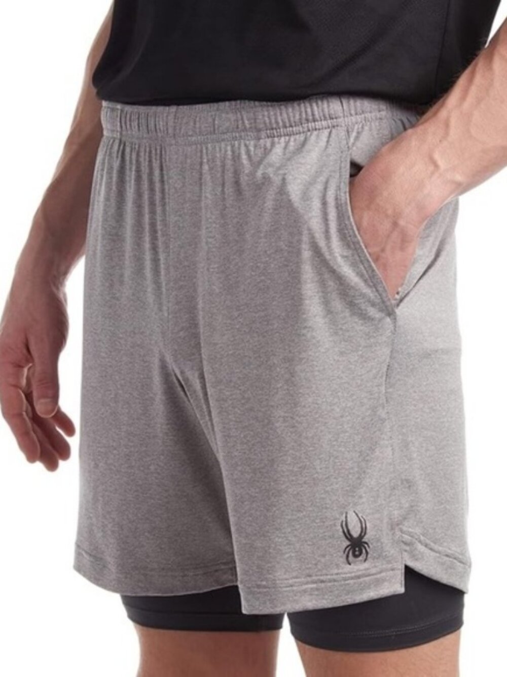 Spyder Actibe Men's Gray Athletic Shorts X XLPerformance Training Soft Stretchy